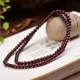 Vòng tay Garnet tự nhiên Rượu vang nữ Pha lê đỏ Ba vòng Garnet 3 vòng Vòng đeo tay nhiều vòng 6A7A - Vòng đeo tay Clasp vòng đeo tay nữ Vòng đeo tay Clasp