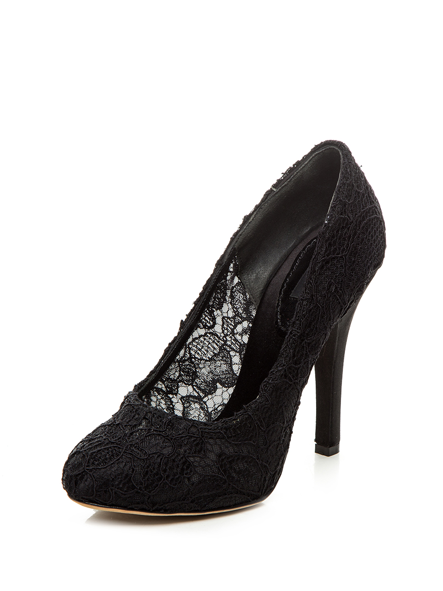 Dolce&Gabbana 黑色蕾丝简约高跟鞋