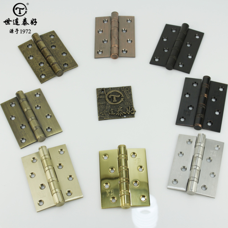 Shiliantai good hinge Black antique bronze door wooden door accessories folding leaflet 4 inch flat hinge
