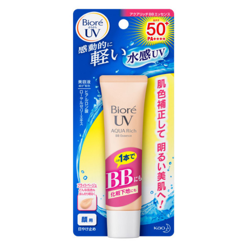 日本直邮 Biore碧柔 水感BB霜 防晒乳SPF50 33g防水透气