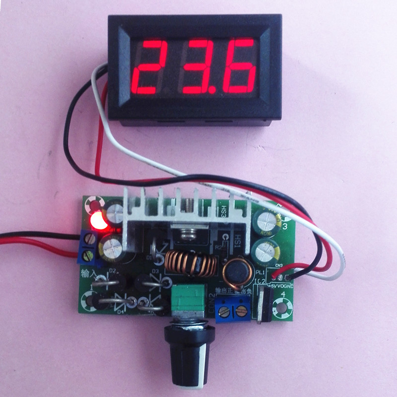 Step-down module with meter head input 5 5-30V Output 1 2-23 5V 5V 3A