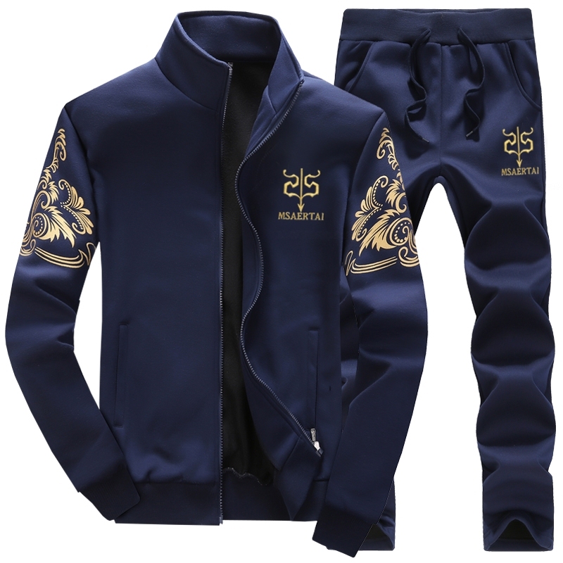 2025 New Men's Sports Suit Spring and Autumn Stand Collar Casual Sweatshirt Jacket Baseball Uniform Men's Sportswear