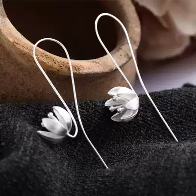Original design sterling silver jewelry wind Suzuki earrings fairy full literary hipster s925 National style national tide