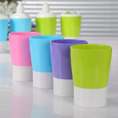 Creative personality cup material Fashion simple two-color children's water cup heat-resistant multi-purpose two-color cup