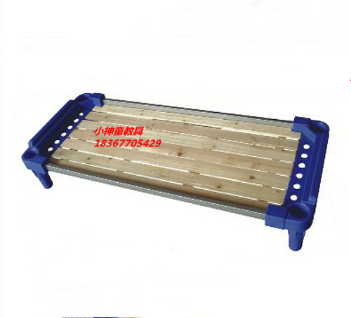 New direct sales kindergarten special bed children's wooden bed double one-piece plastic wooden bed crib plastic bed