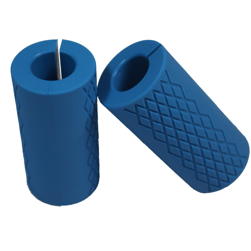 Coarse silicone grip dumbbell handle gym barbell grip handguard shoulder length