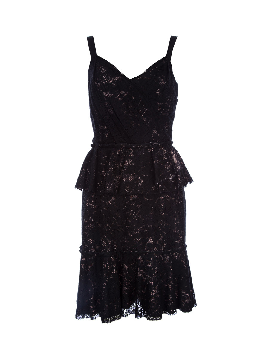 Dolce&Gabbana 黑色蕾丝裙摆设计轻礼服