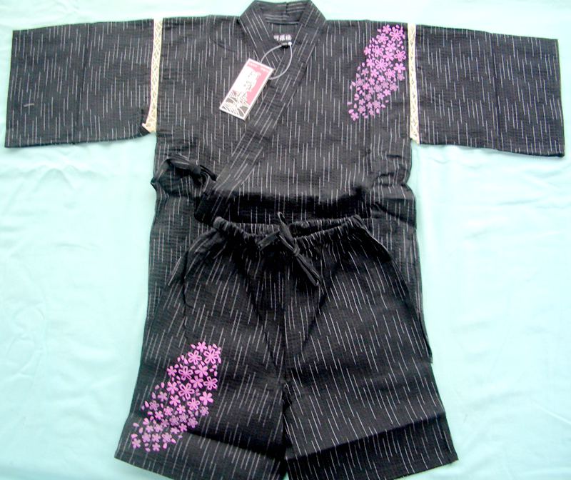 Children's embroidered printed kimono short suit costumes non-stick home clothes