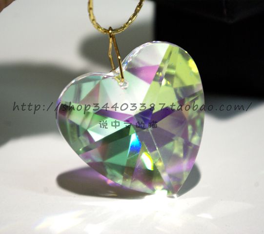 Egyptian direct purchase asfour asfa crystal necklace - super dazzling heart shape color change pendant set (strong recommended)