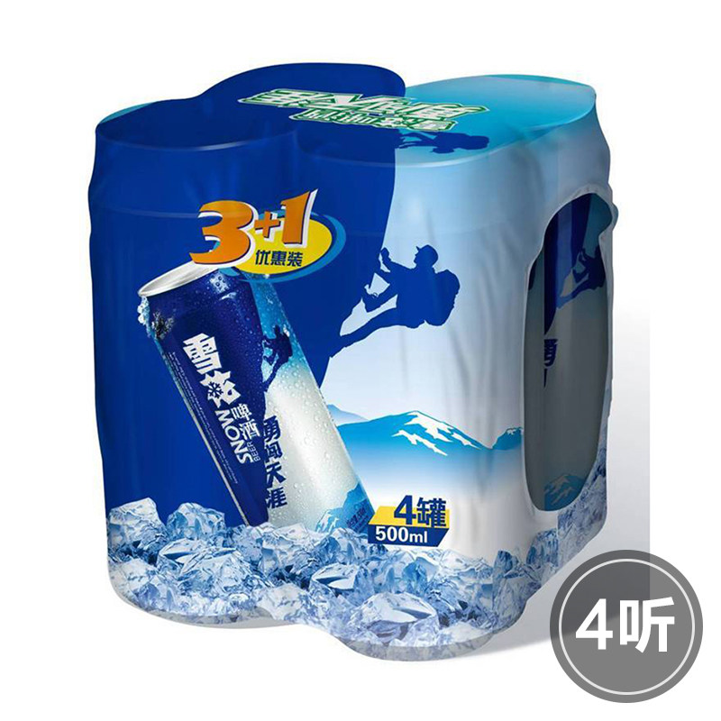 【苏宁易购】雪花啤酒 勇闯天涯拉罐四连包500ml*4听