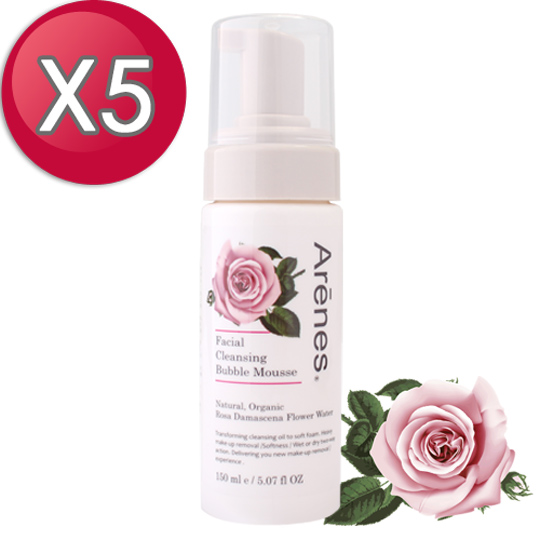 台湾官网直邮进口【Arenes】胺基酸玫瑰洁面慕丝5瓶组(皇家升级版