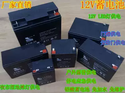 12v20ah battery Night market stall UPS solar maintenance-free battery security door LED light power supply