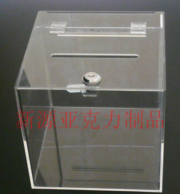 Customized acrylic plexiglass sheet transparent box vote suggestion box display candy box custom processing