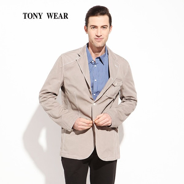 老款清仓 TONY WEAR 汤尼威尔 亚麻棉 男士休闲西服外套 天猫优惠券折后￥99包邮（￥199-100） 2色可选