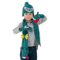 kidorable Dragon Knight series Cute Knight knitted childrens hat scarf gloves three-piece set