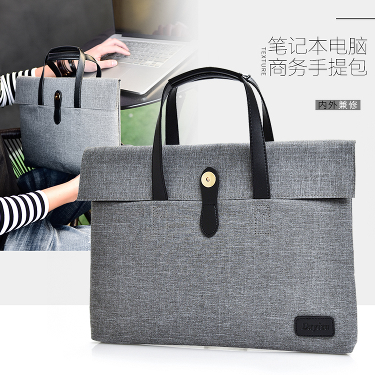New simple business briefcase 11 inch 12 inch 14 inch portable laptop bag unisex casual bag