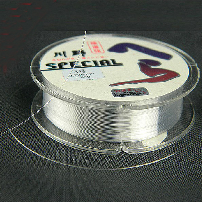 Kawano 50m transparent fishing line 50m fishing line wear-resistant line main line sub-line nylon line fishing line