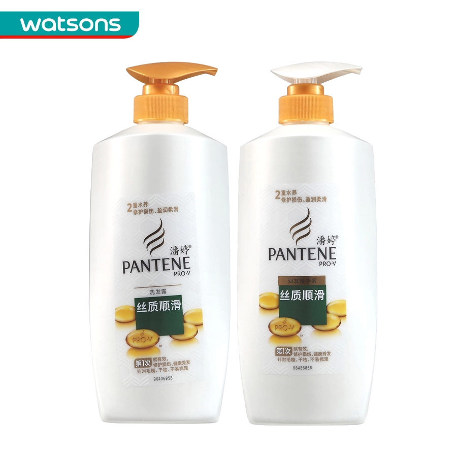 【屈臣氏】组合价 潘婷丝质顺滑润发精华素750ml+洗发露750ml