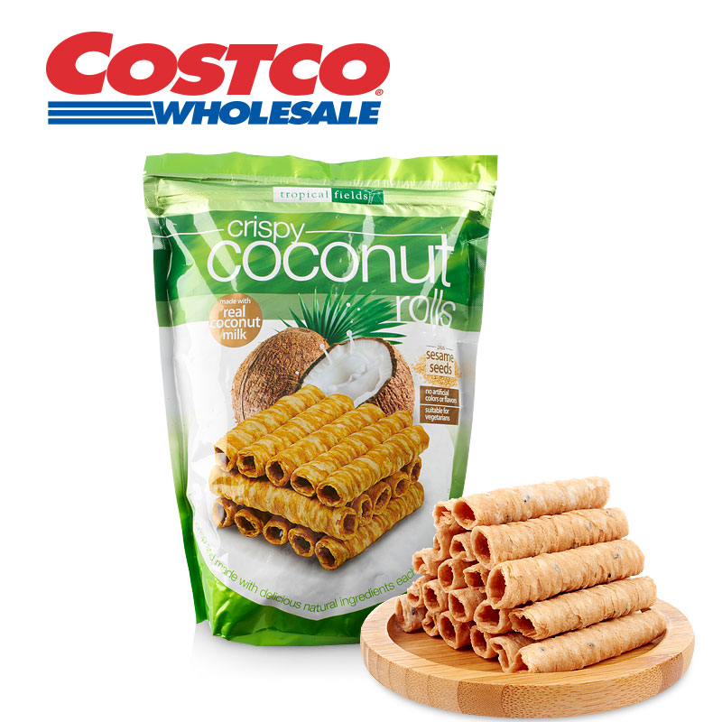 tropical fields 泰国椰奶酥卷 椰香酥卷 零食饼干派对点心Costco