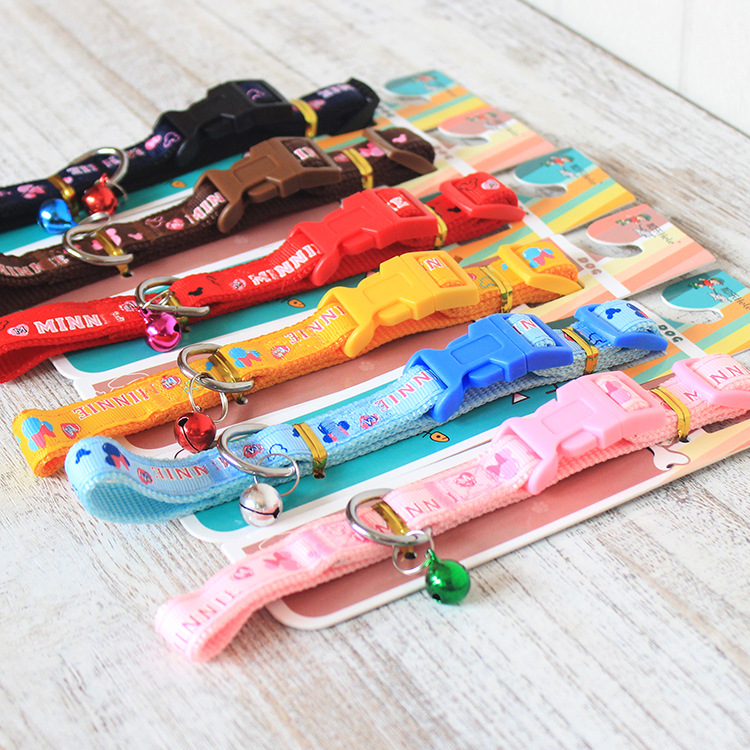 Pet Neck Strap Dog Collar Colorful Braided Collar With Bells Small Dog Cat Teddy Bear Dog