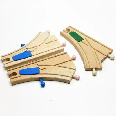 Wooden track changing track Cross track compatible with wooden track car small train rice rabbit wooden children's boy toy
