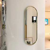 EBT Nordic] Denmark imported AYTMangui full-length mirror oval light luxury full-body mirror wall hanging household