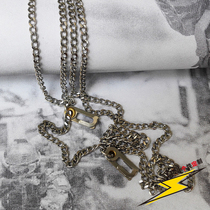 Special two-in-one overall quick-hanging U-type joint pure stainless steel chain for US big soldier identity card