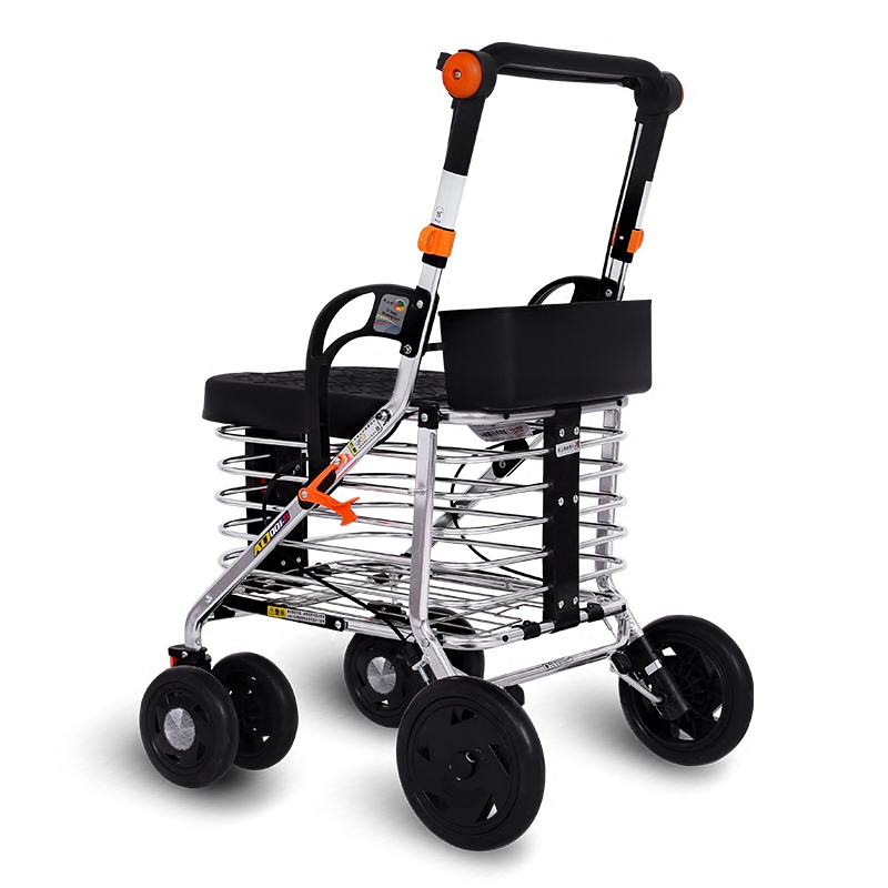 [USD 224.91] Ailiao elderly shopping cart folding shopping trolley for the elderly Fourwheeled