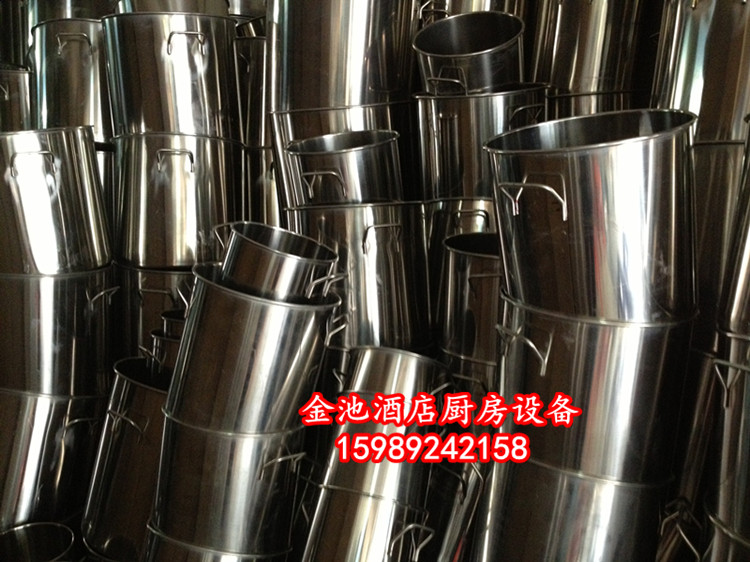 Stainless Steel Barrel Thickened with lid bucket High pot Drum Oil Barrel Double Earmi Barrel can be set
