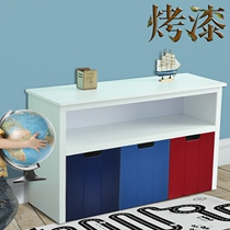 Childrens toy storage cabinet Cartoon locker Baby kindergarten finishing box shelf Free combination toy rack