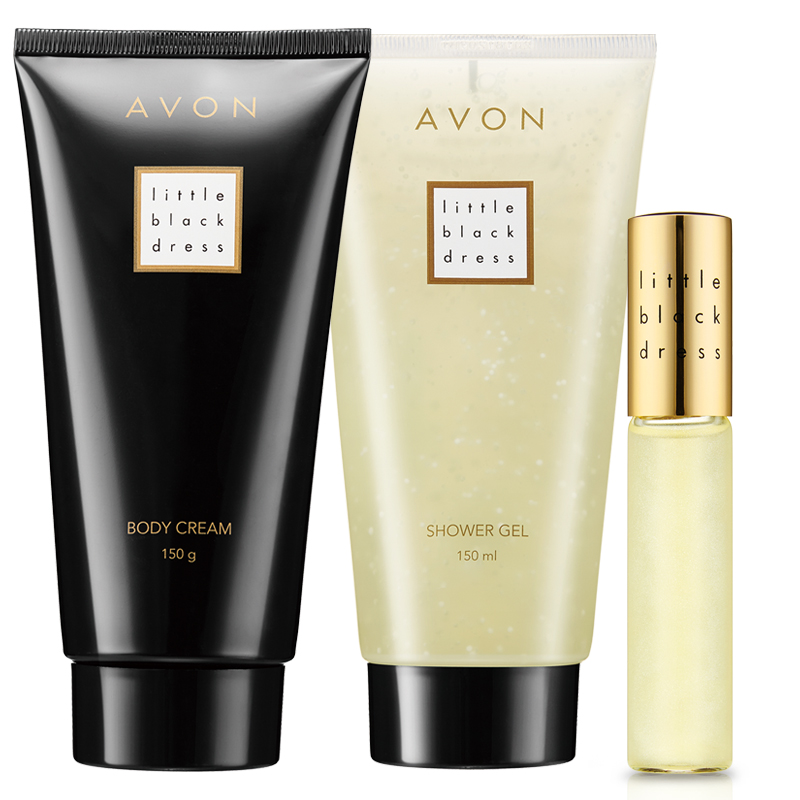 【天猫超市】Avon/雅芳小黑裙三件套沐浴150ml香体150g香水9ml
