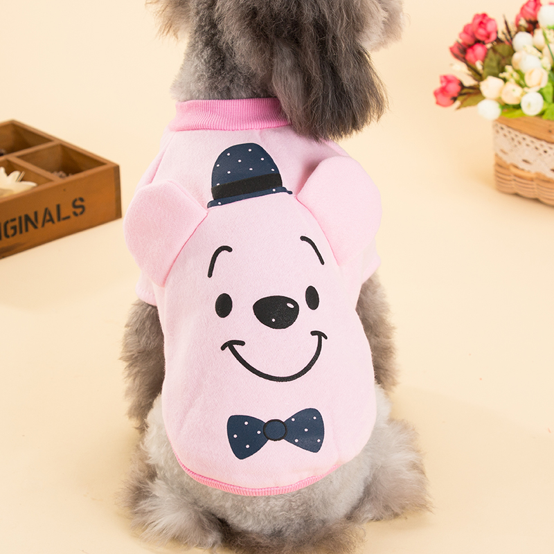 礼帽维尼T恤四脚衣小狗狗衣服泰迪幼犬猫咪春夏款茶杯犬宠物服装