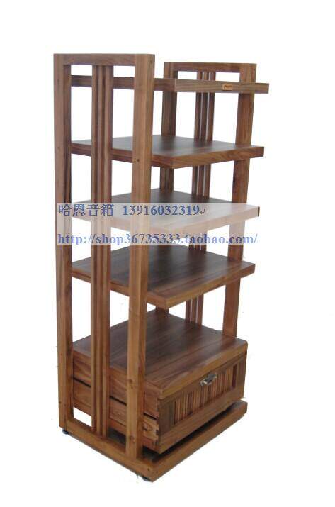 Chengyu rack export quality audio rack CT-5D with drawer single five-layer black walnut cabinet