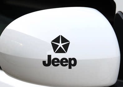 Jeep Car Stickers Jeep Square Logo Reflective Mirror Stickers Wrangler Compass Liberty Stickers Decals