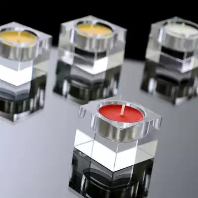 Factory direct crystal candlestick European aromatherapy candle holder ornaments home crystal small candlestick KTV hotel bar