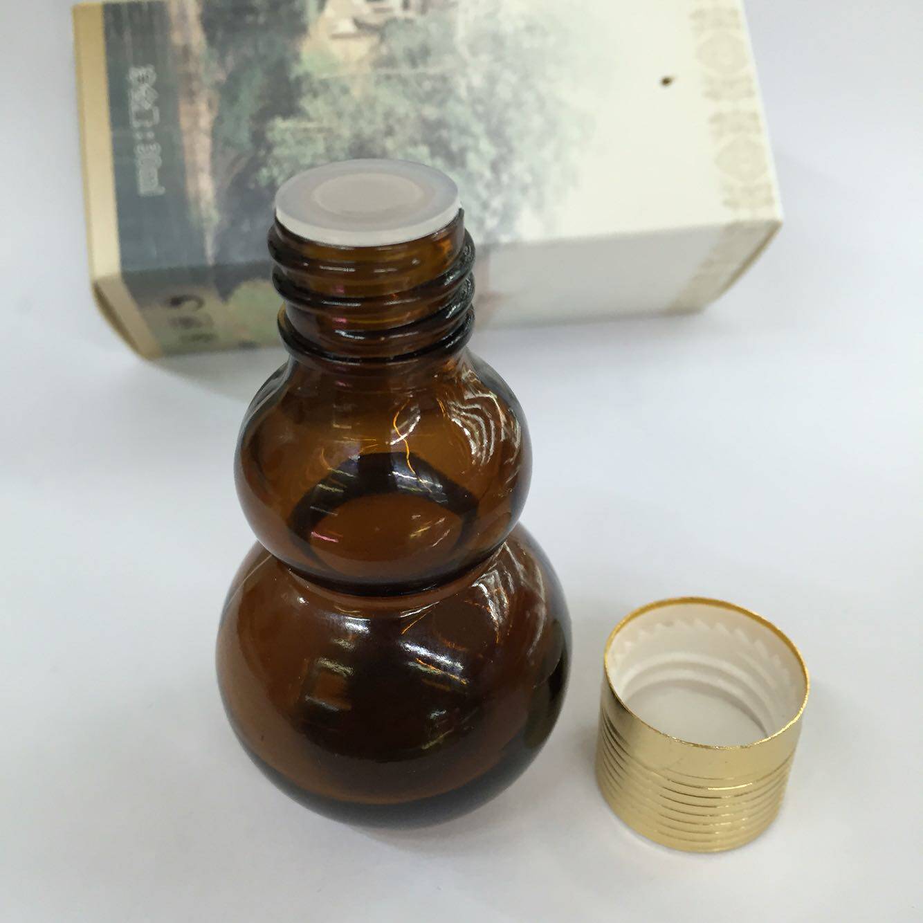 Tea colour double hyacinth essential oil glass bottle bottle cap essential oil pure dew physiotherapy split bottle straw dropper empty bottle