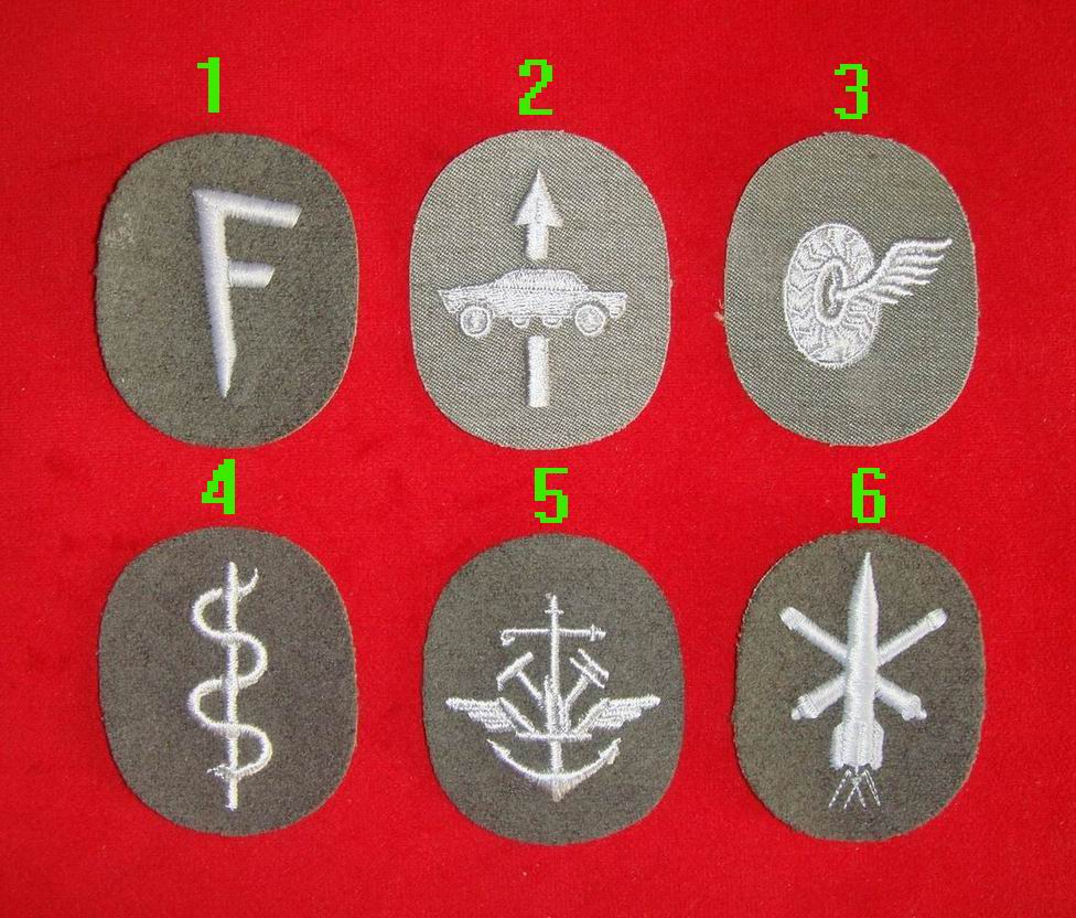 East German Democratic Germany German Army Regular Service Arms Skills Armband Armband-Artillery Military Doctor, etc.