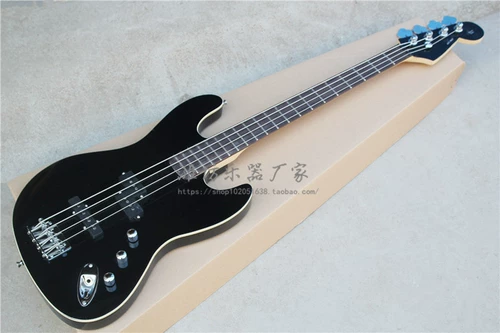 Flyoung Jazz Bass Bk 4 Strough Electric Bested Bested Black Body Rose Rose Ping Pib