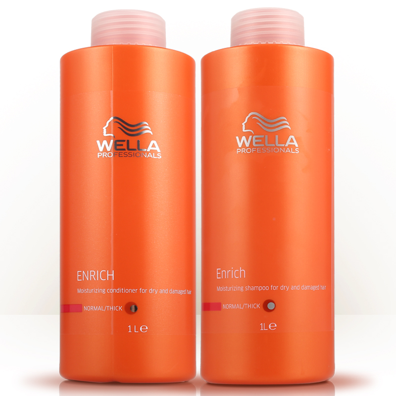 进口Wella威娜滋养修护香波洗发水1000ml+滋养护发素1000ml套装