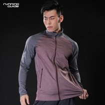 Running Guide 5230 Spring and Autumn Sweater Cardigan Sports Casual Coats Men Running Stand Collar Long Sleeve Loose Jacket