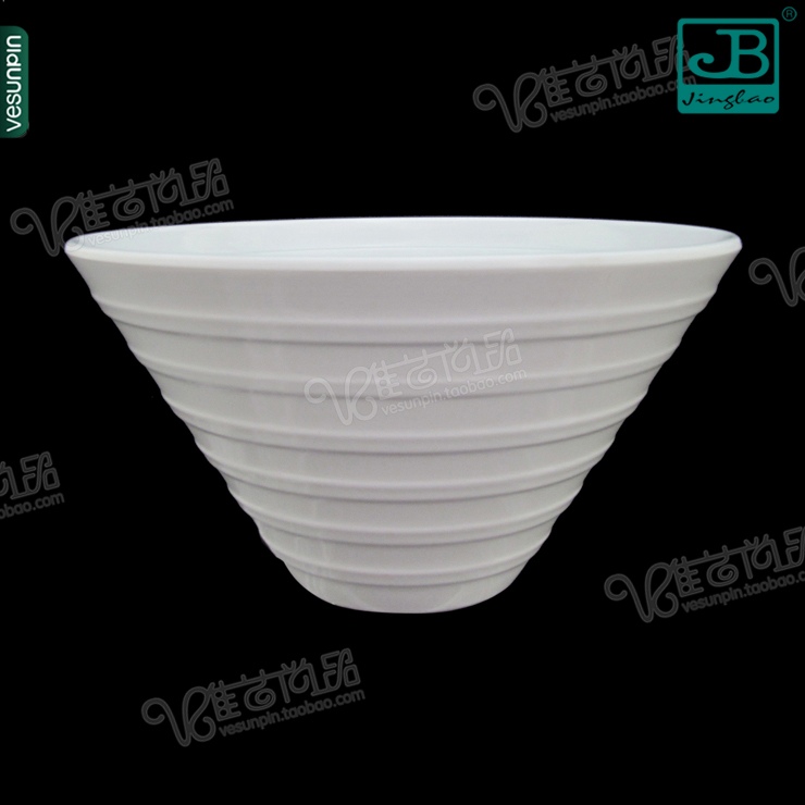 Garbo melamine white imitation porcelain tableware hotel hot pot restaurant vegetable bowl instant noodle bowl soup bowl plastic thread bowl C241