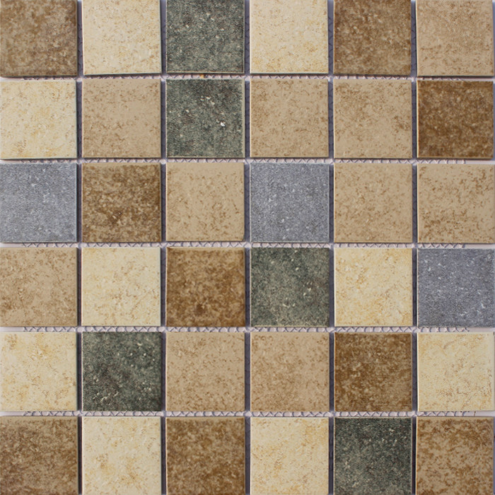 Special offer simple pastoral style ceramic mosaic four-color simple powder room kitchen floor tiles