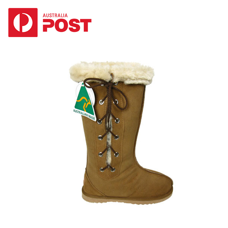 MOZZIE 侧边系带羊毛靴 雪地靴 女款