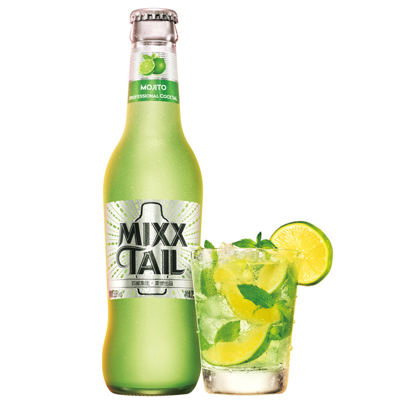 【天猫超市】Mixxtail/魅夜预调鸡尾酒 莫吉托 3.8度 275ml/瓶