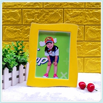 New hot sell yellow 7 inch 10 inch color porcelain craft photo frame creative gift white children wedding dress hem