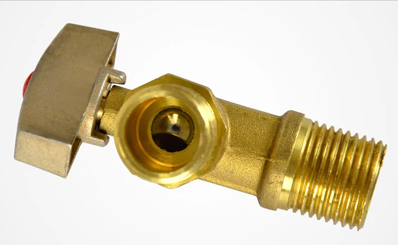 Ball heart valve triangular valve brass valve large flow angle valve ball heart valve switch valve for water heater 4 points