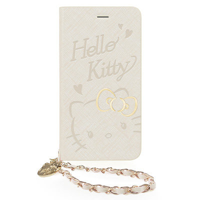 GARMMA Hello Kitty iPhone6 ​​Plus 5 5-inch Side Flip Folding Leather Case-Charm Gold