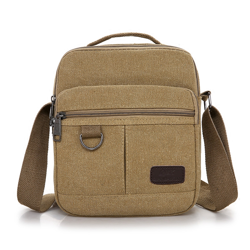 Men's bag Canvas Bag Single Shoulder Bag Men's Slanted Satchel Men's Sails Buns Handbag Carry-on Bag Casual Business Cloth Bag Han Version