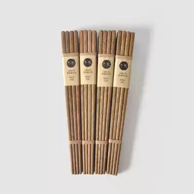 Rounded round head chopsticks [otherwise] Chicken wing wood solid wood chopsticks 6 pairs hand polished