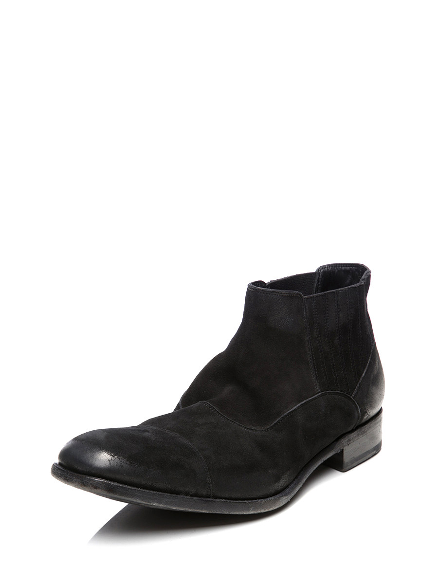 Dolce&Gabbana 黑色做旧款车线条纹短靴